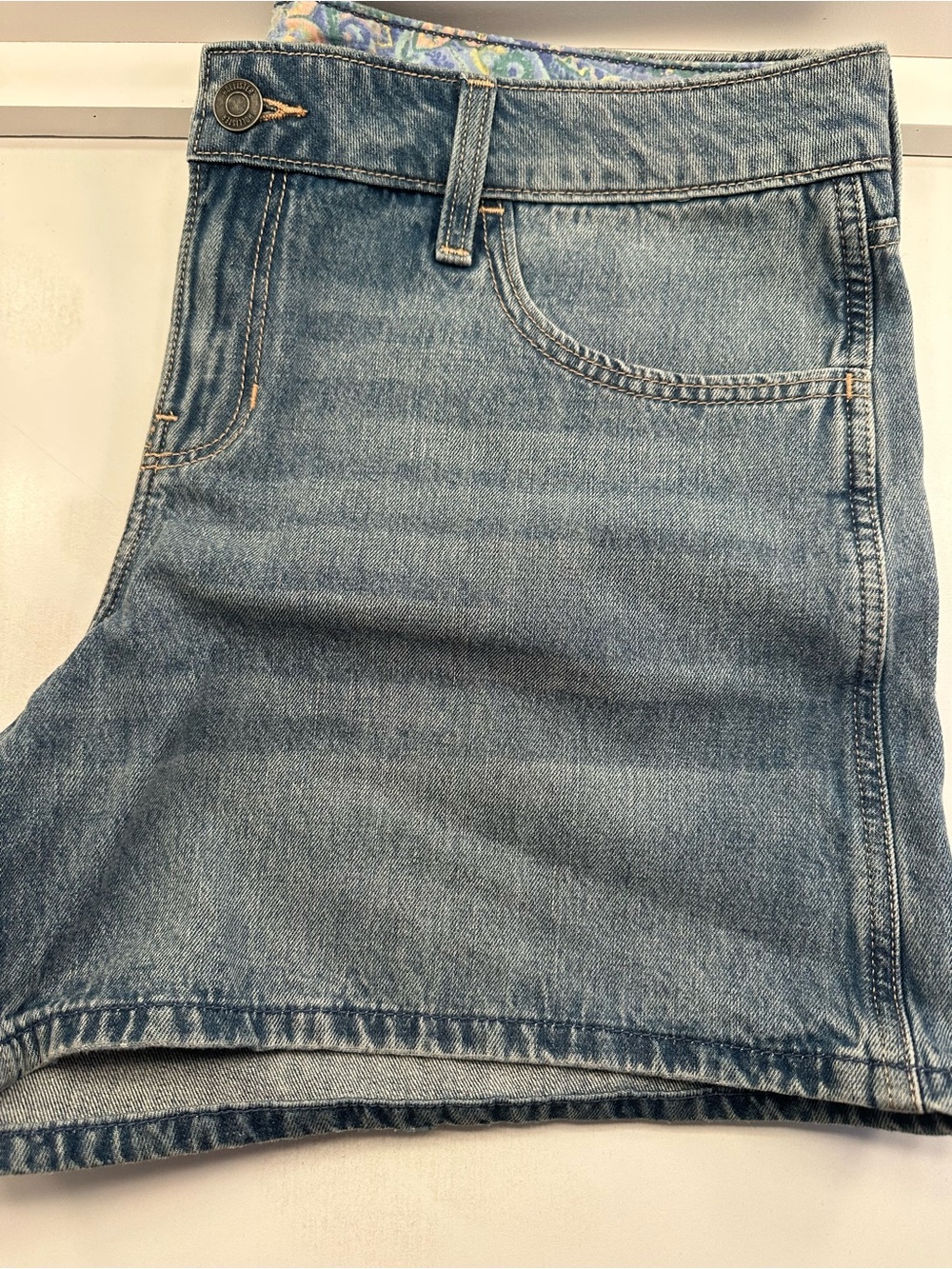 Hollister low rise fold over jean shorts - Picture 2 of 4